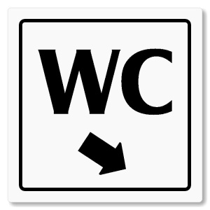 WC vpravo dolů, 80x80mm, bílá, Arizona